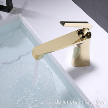 Gold Deluxe Single -Griff -Becken Wasserhahn